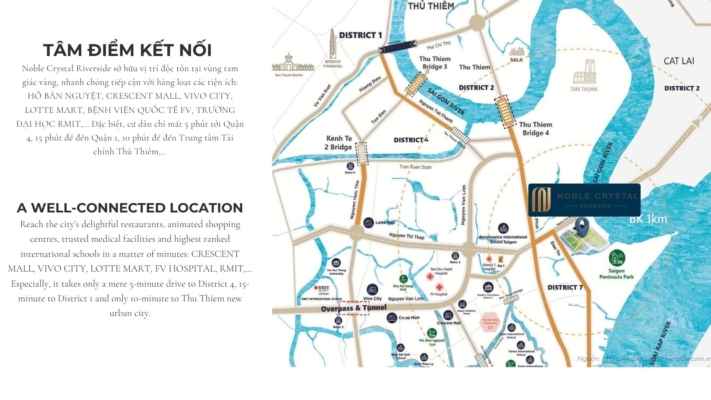 Vị trí & địa chỉ dự án Nolble Crytal Riverside