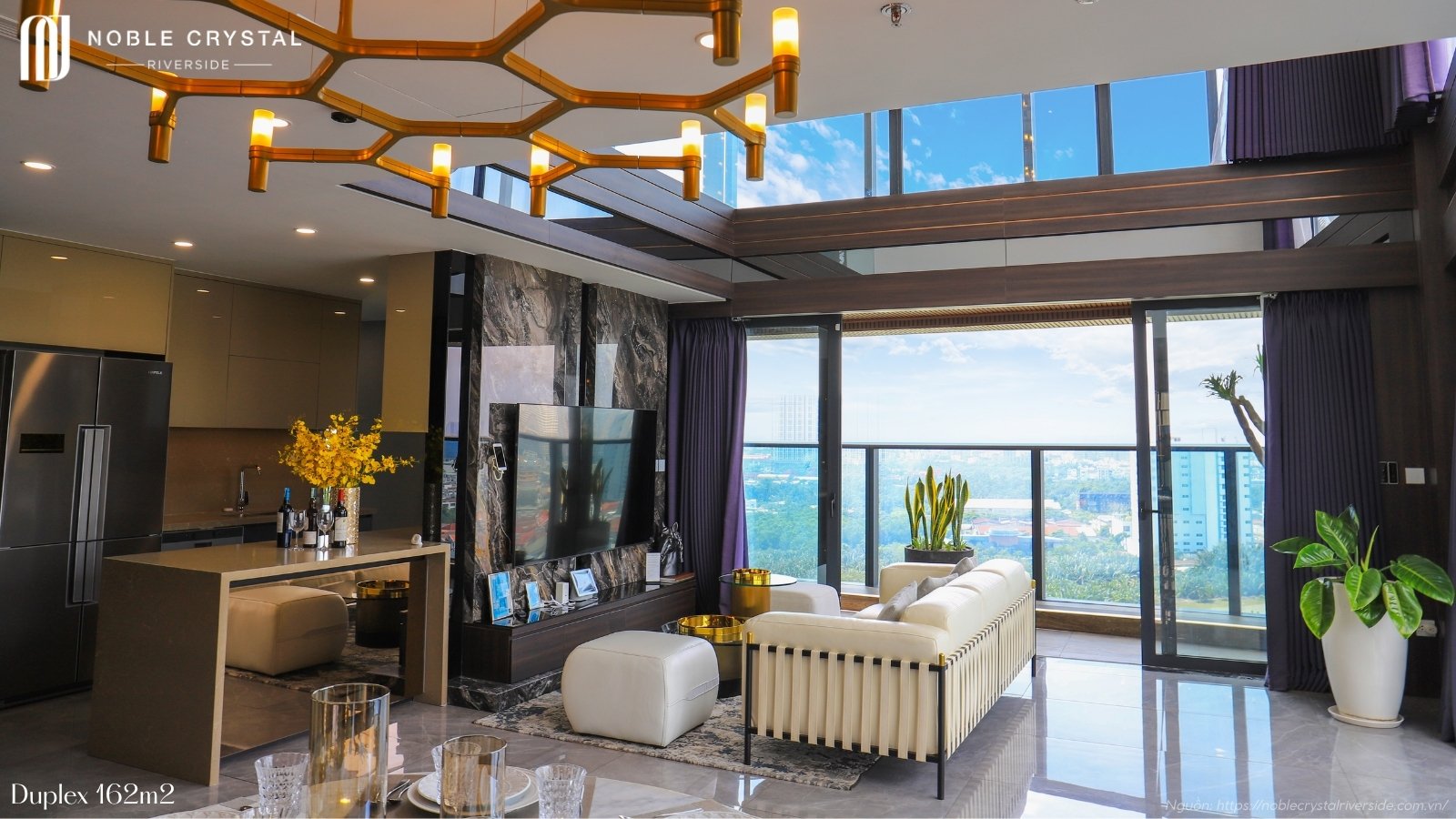 Nhà mẫu căn hộ 4 phòng ngủ - Duplex - 324m2 chung cư Noble Crystal Riverside quận 7