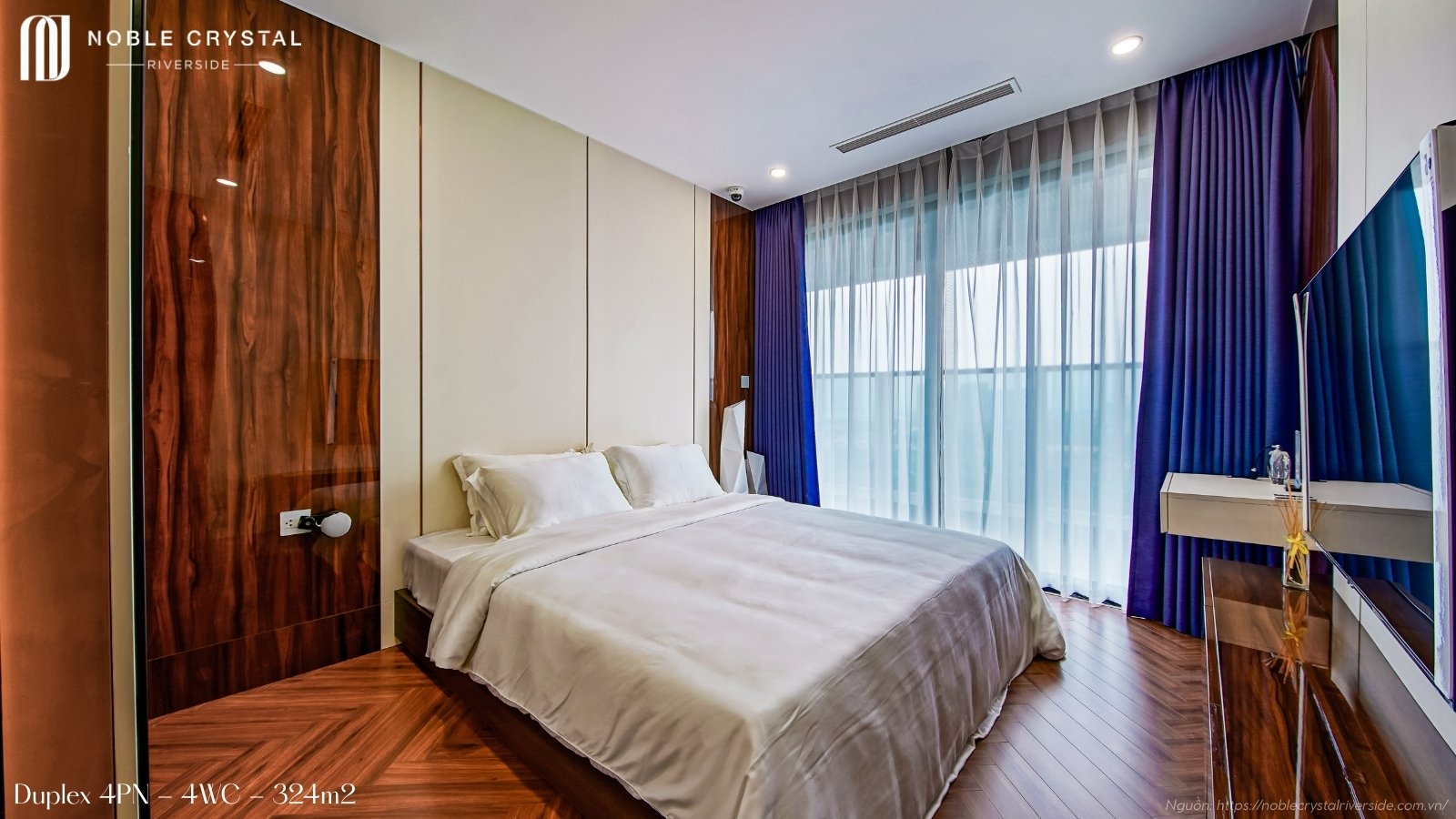 Nhà mẫu căn hộ 4 phòng ngủ - Duplex - 324m2 chung cư Noble Crystal Riverside quận 7