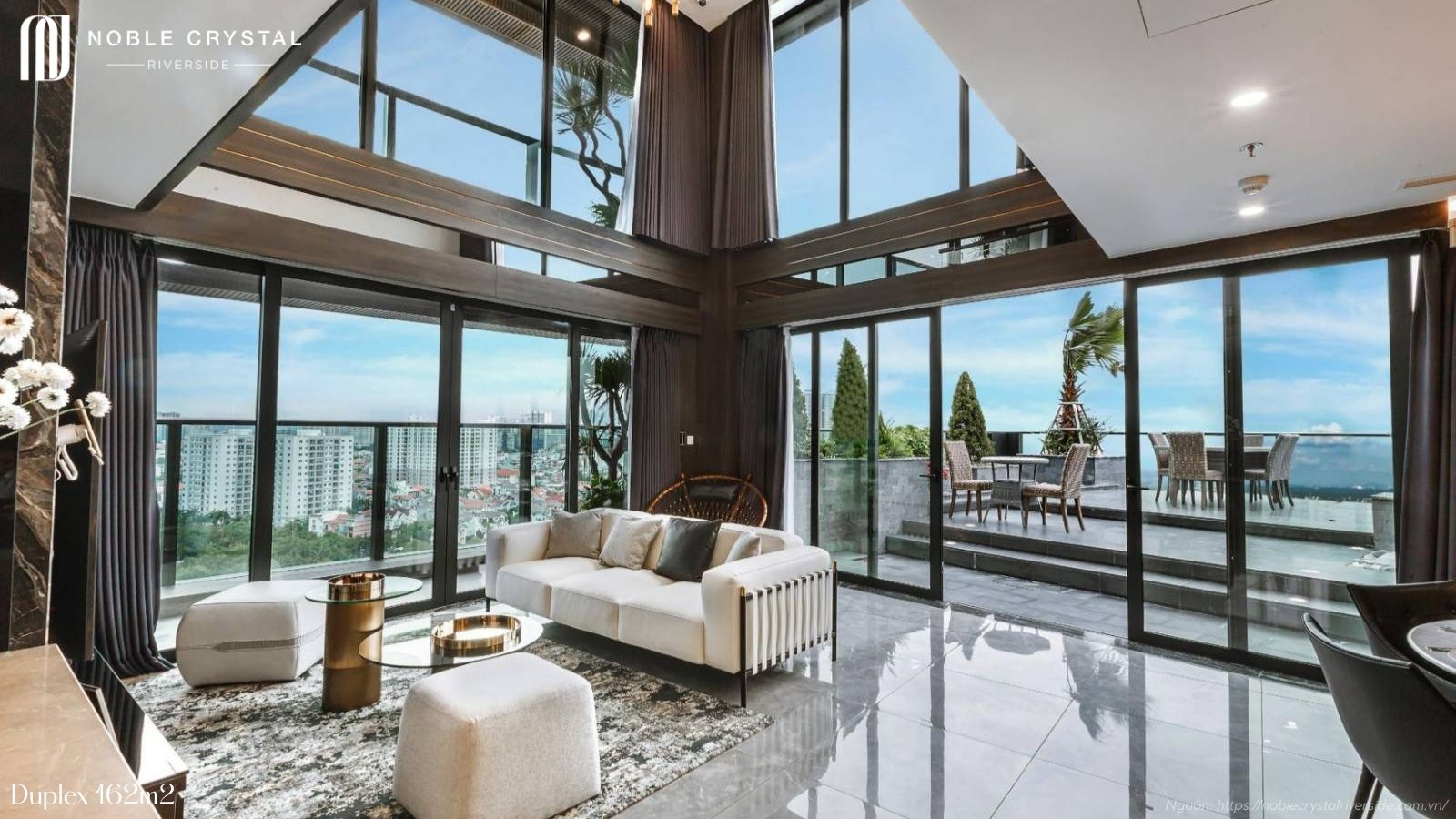 Nhà mẫu căn hộ 4 phòng ngủ - Duplex - 324m2 chung cư Noble Crystal Riverside quận 7