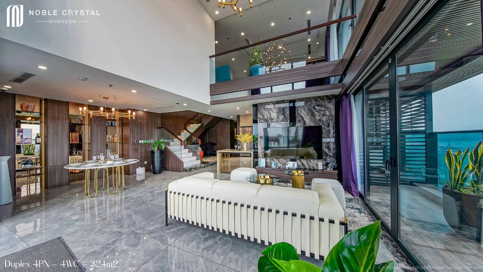Nhà mẫu căn hộ 4 phòng ngủ - Duplex - 324m2 chung cư Noble Crystal Riverside quận 7