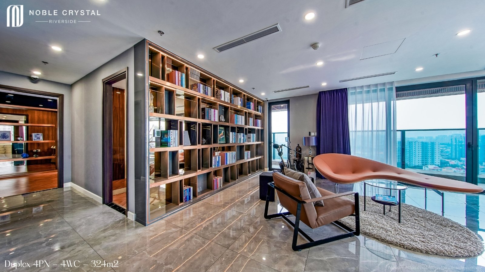 Nhà mẫu căn hộ 4 phòng ngủ - Duplex - 324m2 chung cư Noble Crystal Riverside quận 7