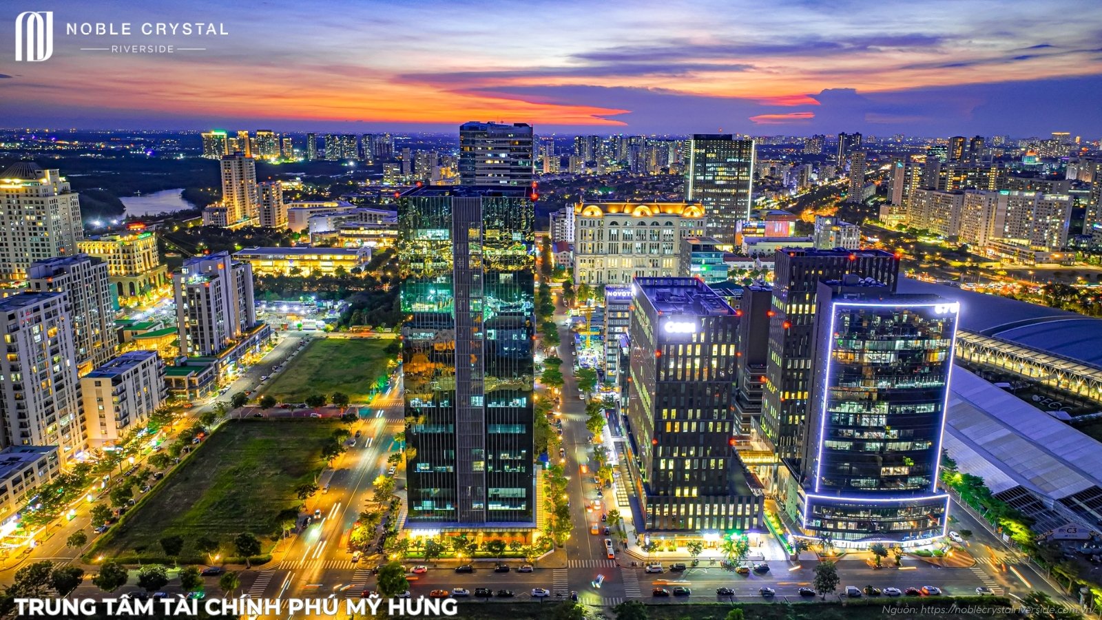Trung tâm tài chính Phú Mỹ Hưng cách dự án Noble Crytal Riverside chỉ 2km