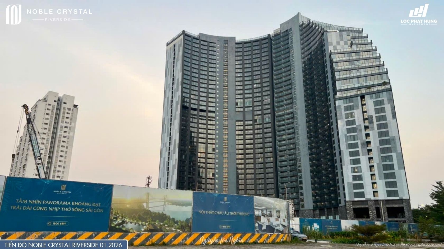Tiến độ Thực Tế Dự án Noble Crystal Riverside Tháng 1/2026