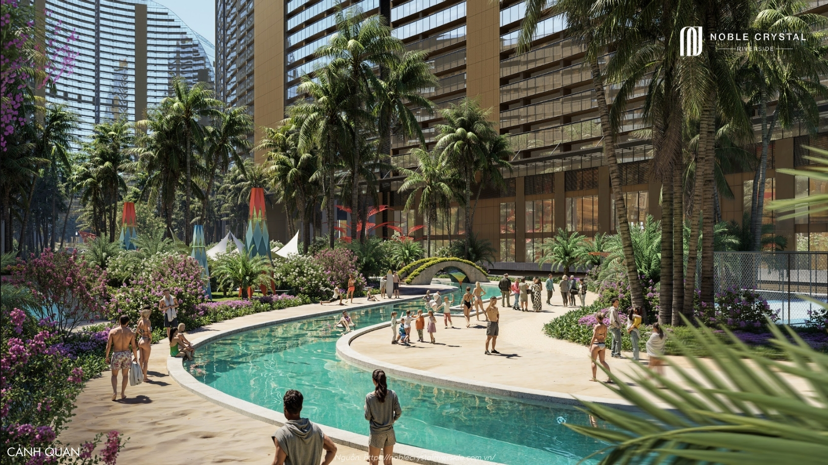 Cảnh Quan đặc Quyền Nội Khu Dự án Noble Crystal Riverside