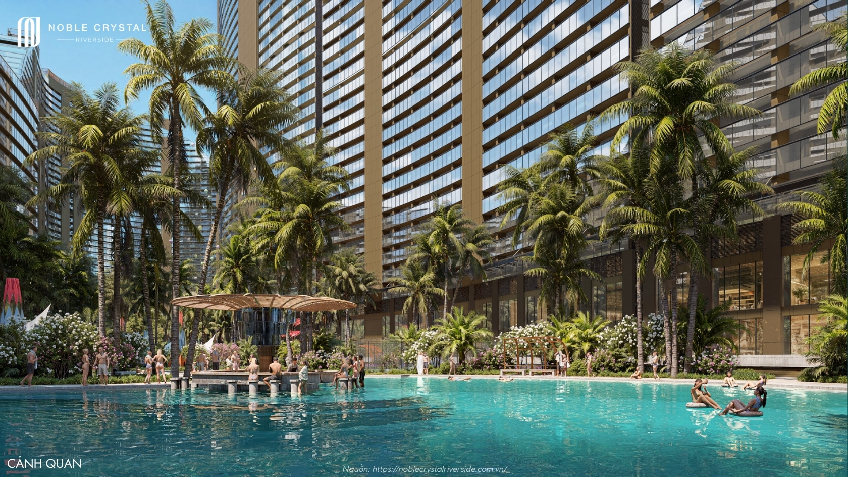 Cảnh Quan đặc Quyền Nội Khu Dự án Noble Crystal Riverside