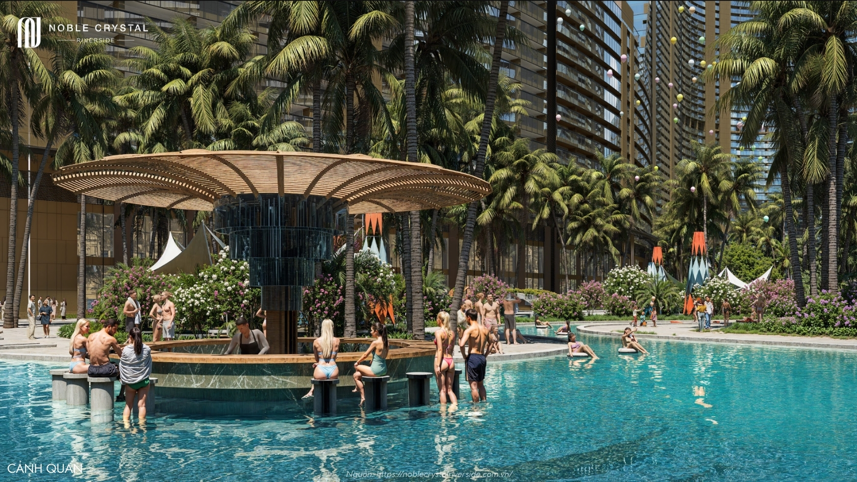Cảnh Quan đặc Quyền Nội Khu Dự án Noble Crystal Riverside