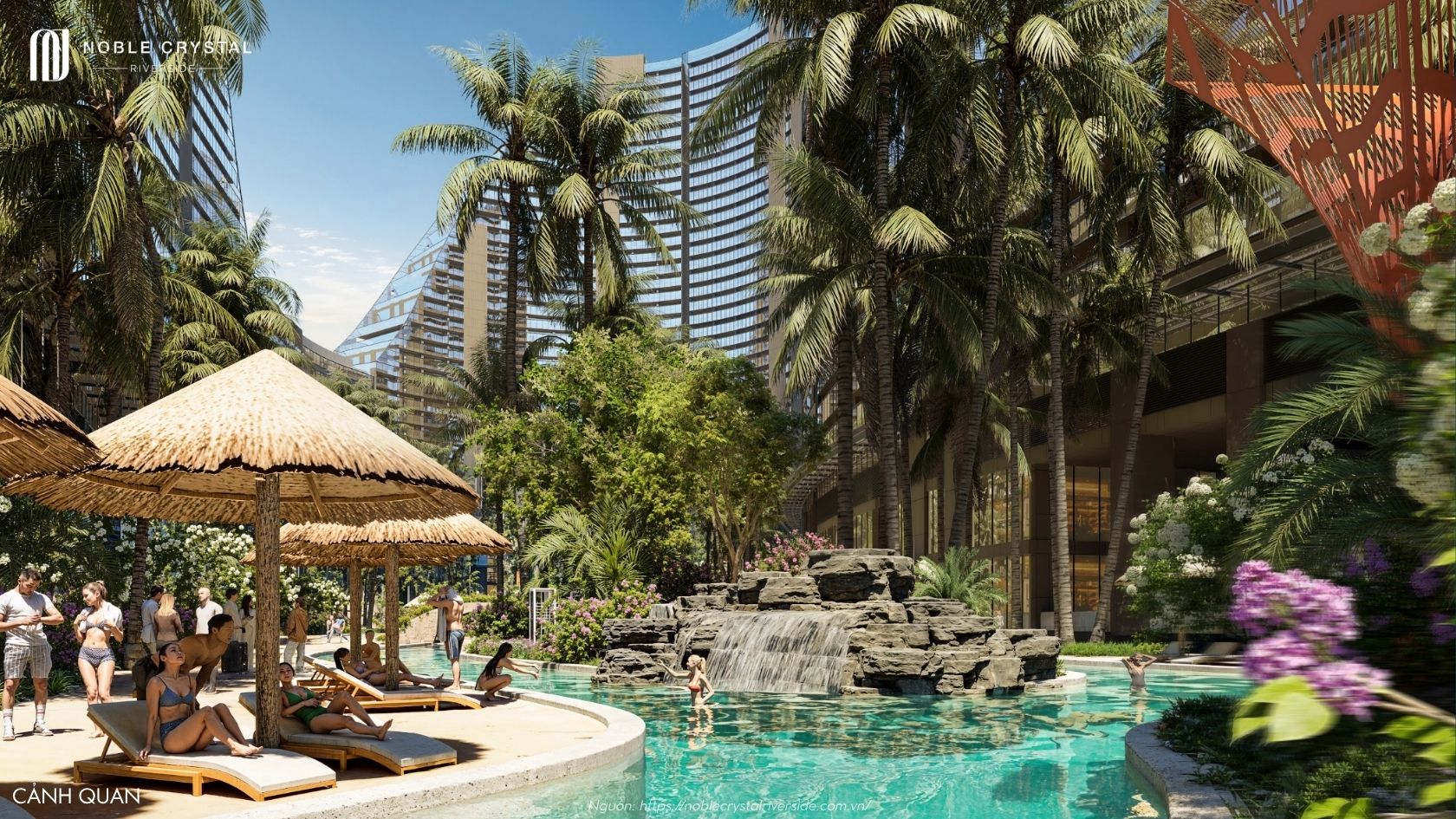Cảnh Quan đặc Quyền Nội Khu Dự án Noble Crystal Riverside