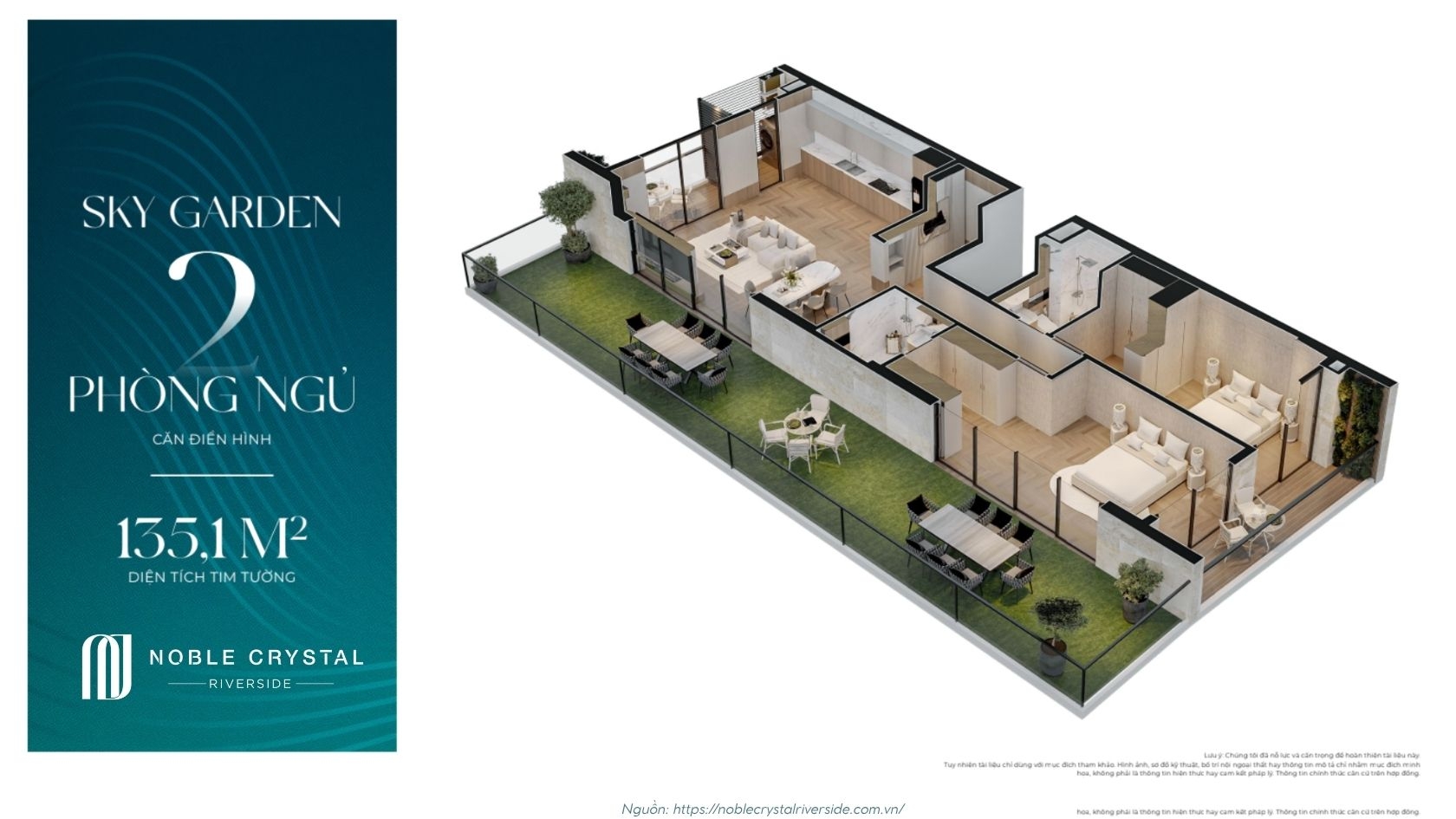 Layout Căn Hộ Sky Garden Toà D Noble Crystal Riverside