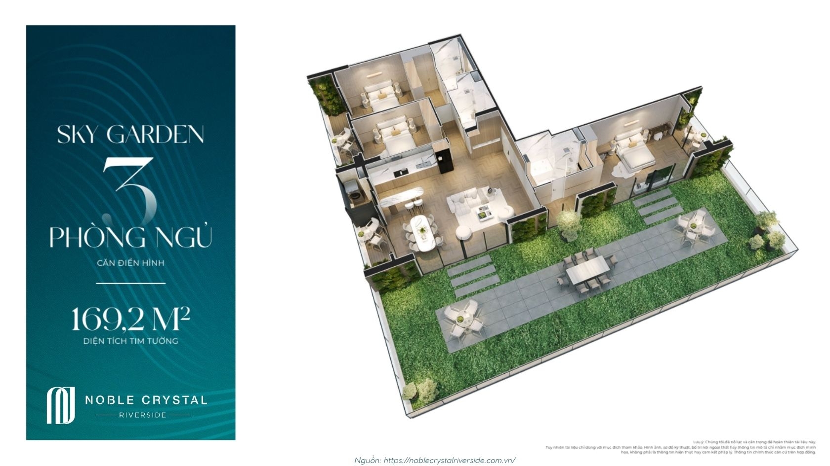 Layout Căn Hộ Sky Garden Toà D Noble Crystal Riverside