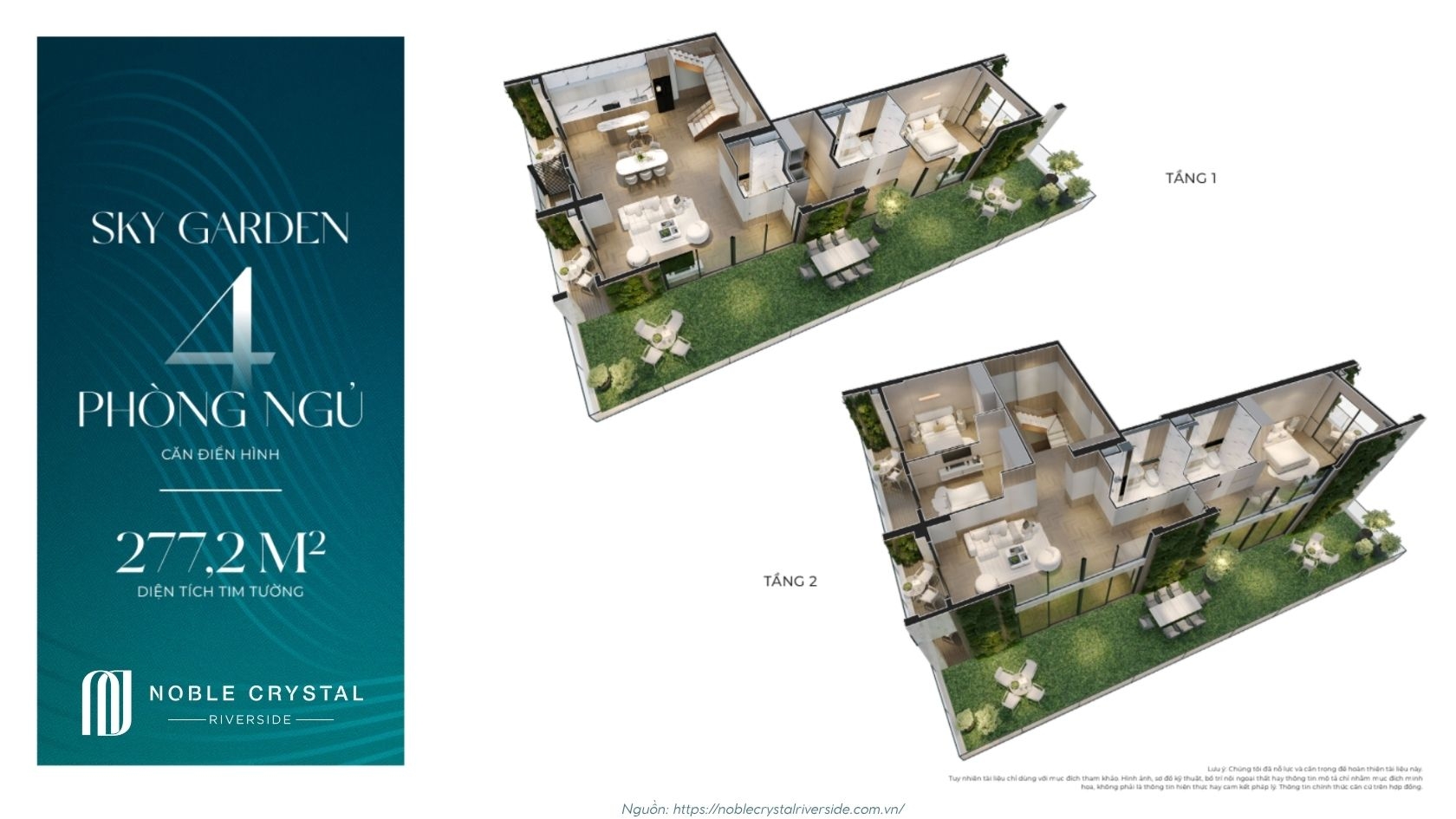 Layout Căn Hộ Sky Garden Toà D Noble Crystal Riverside