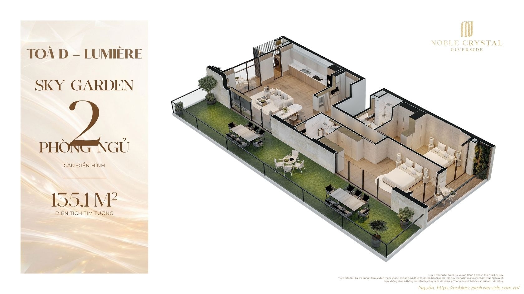 Các Loại Hình Căn Hộ Toà D Lumière Noble Crystal Riverside
