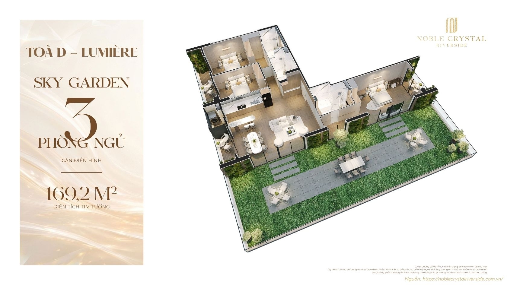 Các Loại Hình Căn Hộ Toà D Lumière Noble Crystal Riverside