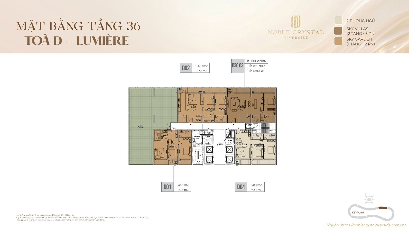 Mặt Bằng Toà D Lumière Noble Crystal Riverside