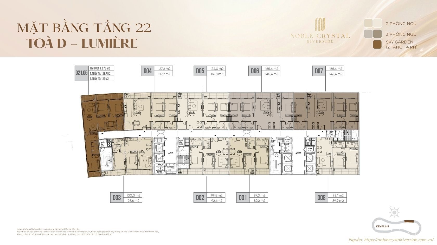 Mặt Bằng Toà D Lumière Noble Crystal Riverside