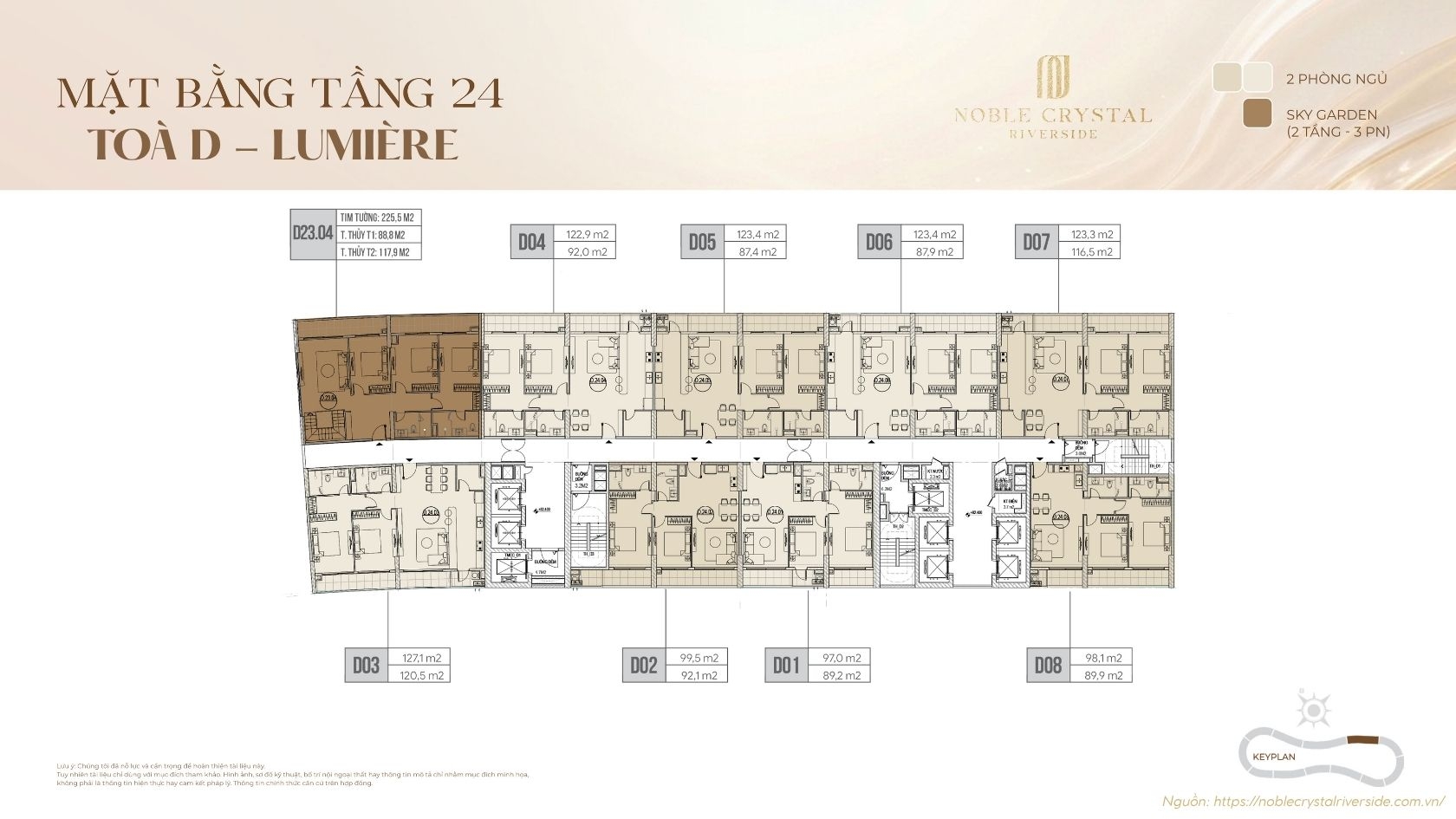Mặt Bằng Toà D Lumière Noble Crystal Riverside
