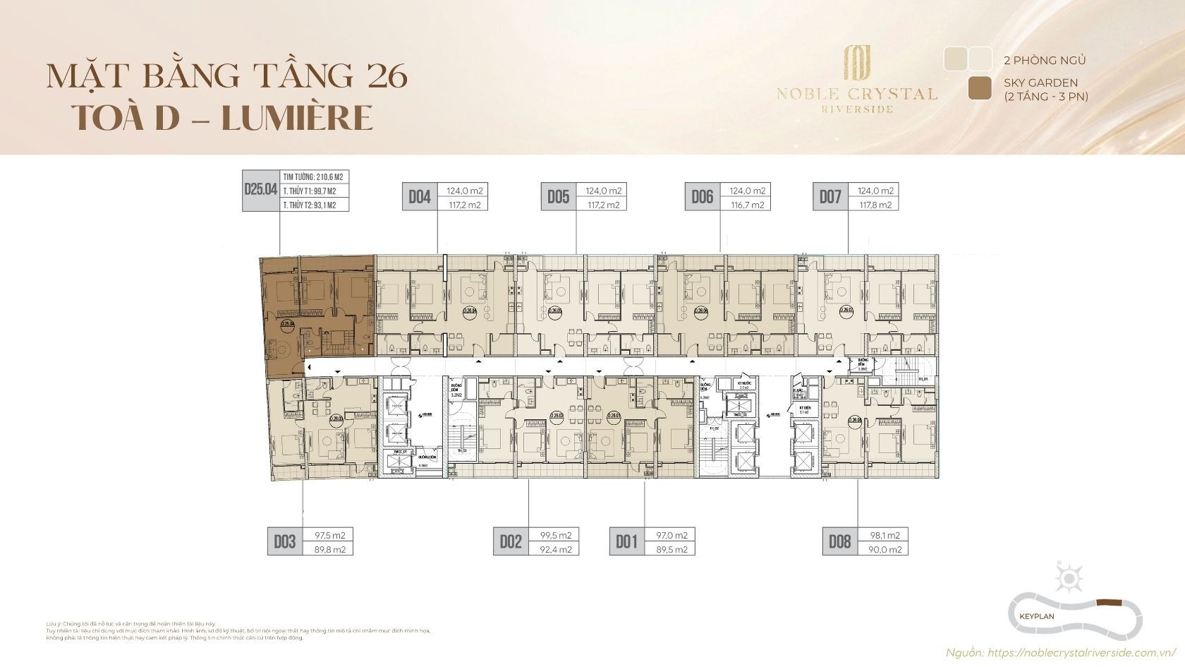 Mặt Bằng Toà D Lumière Noble Crystal Riverside