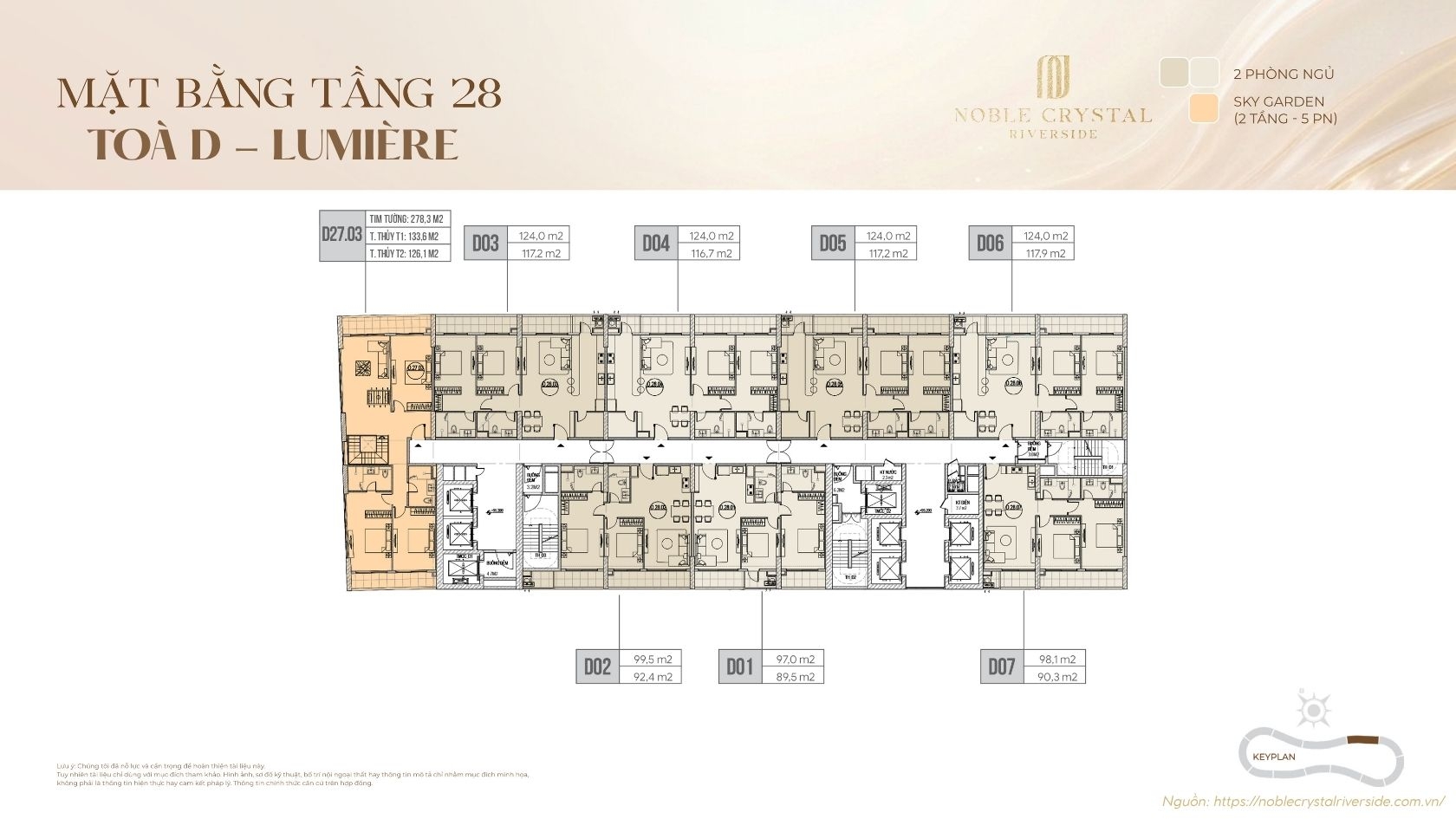Mặt Bằng Toà D Lumière Noble Crystal Riverside