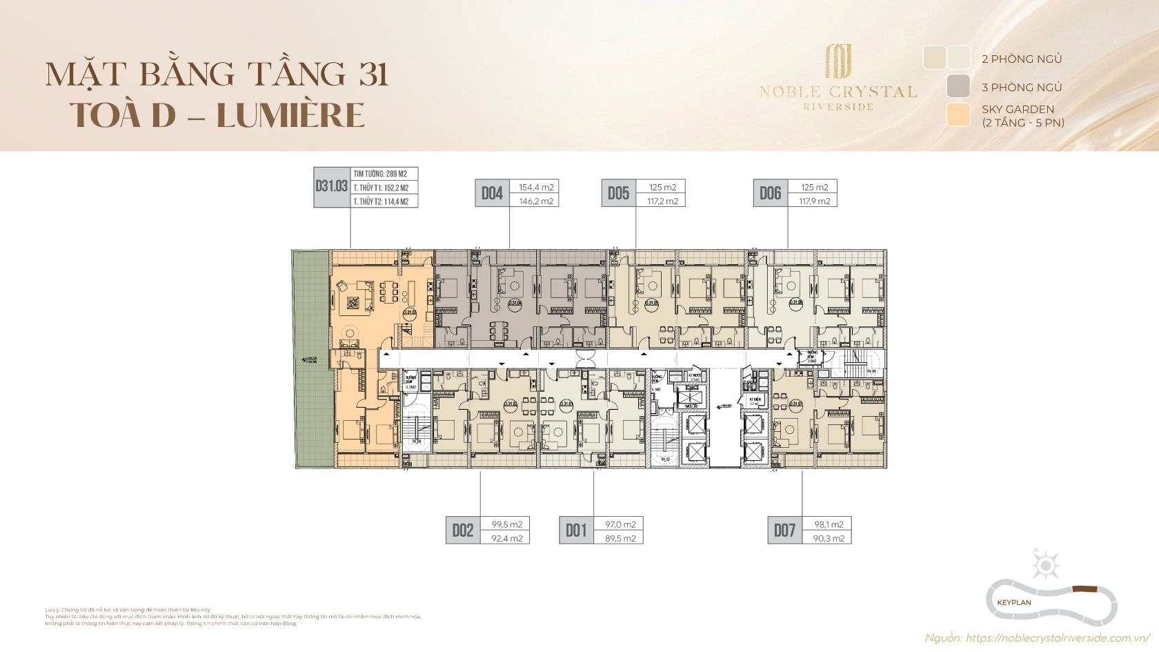 Mặt Bằng Toà D Lumière Noble Crystal Riverside