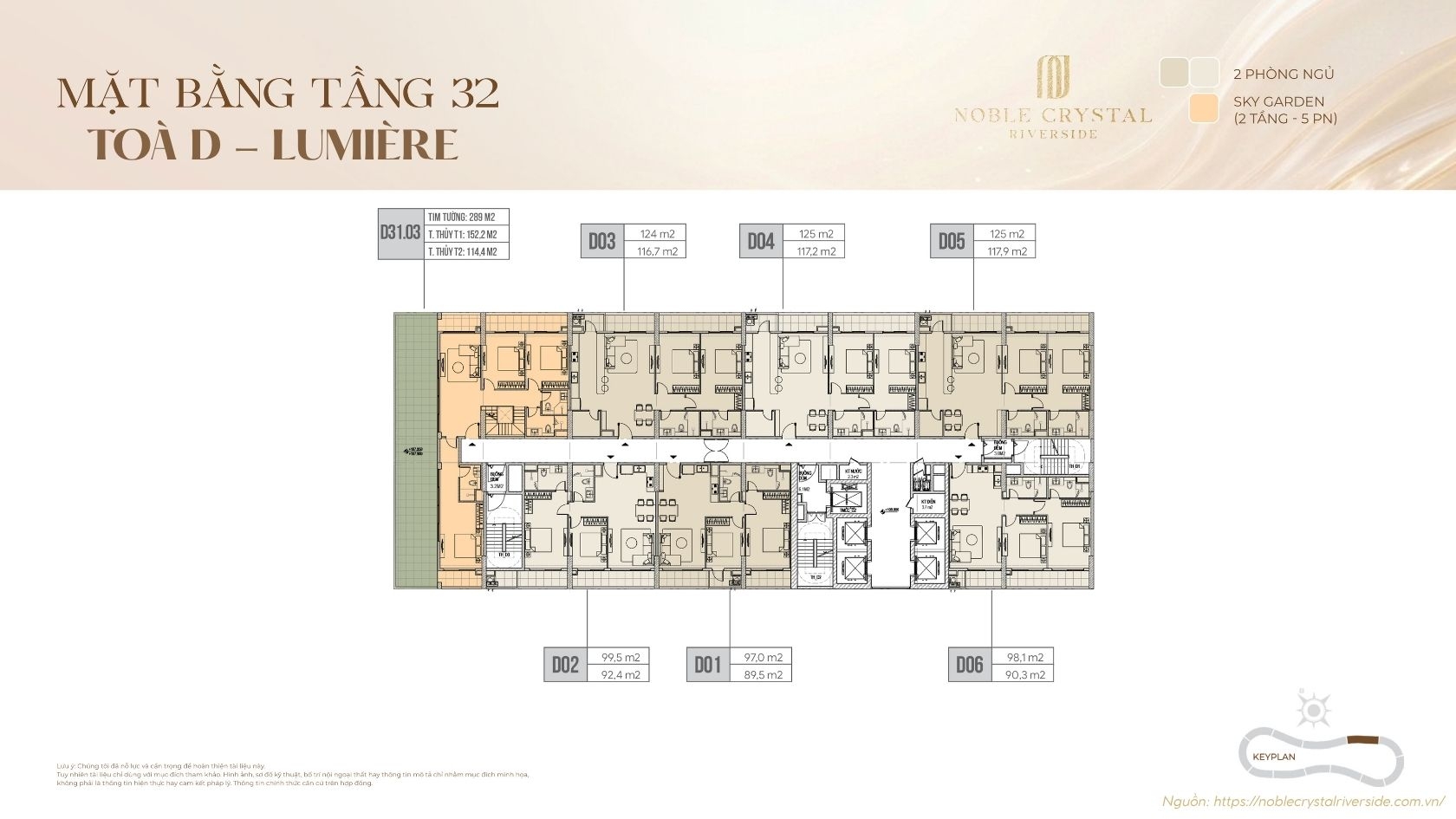Mặt Bằng Toà D Lumière Noble Crystal Riverside