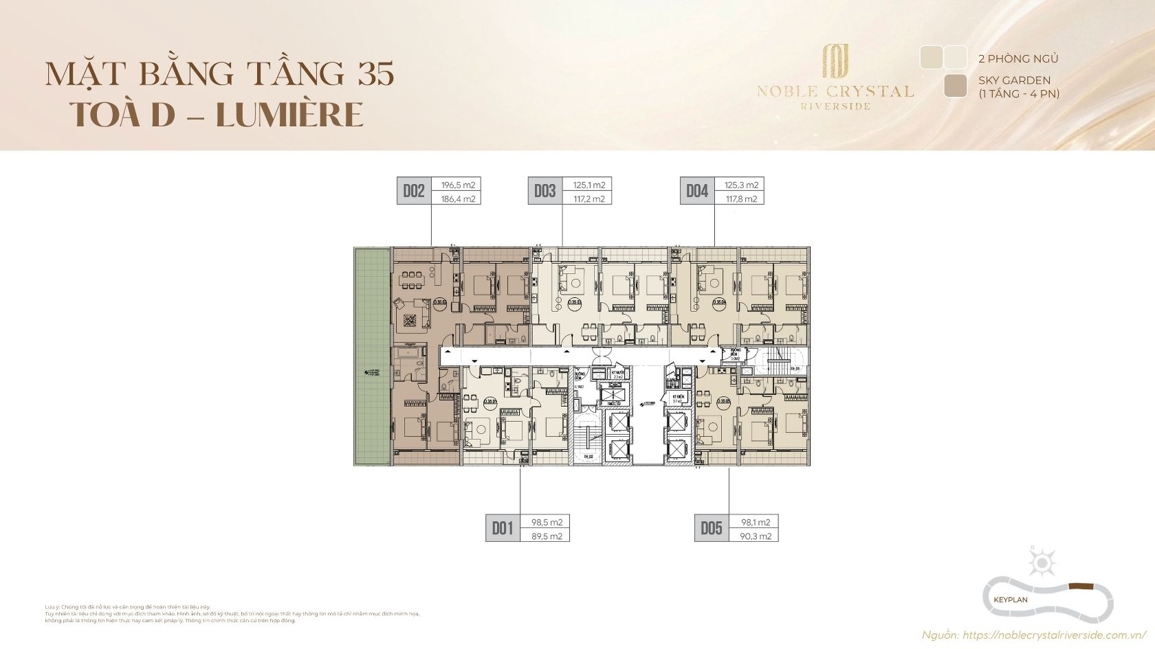 Mặt Bằng Toà D Lumière Noble Crystal Riverside
