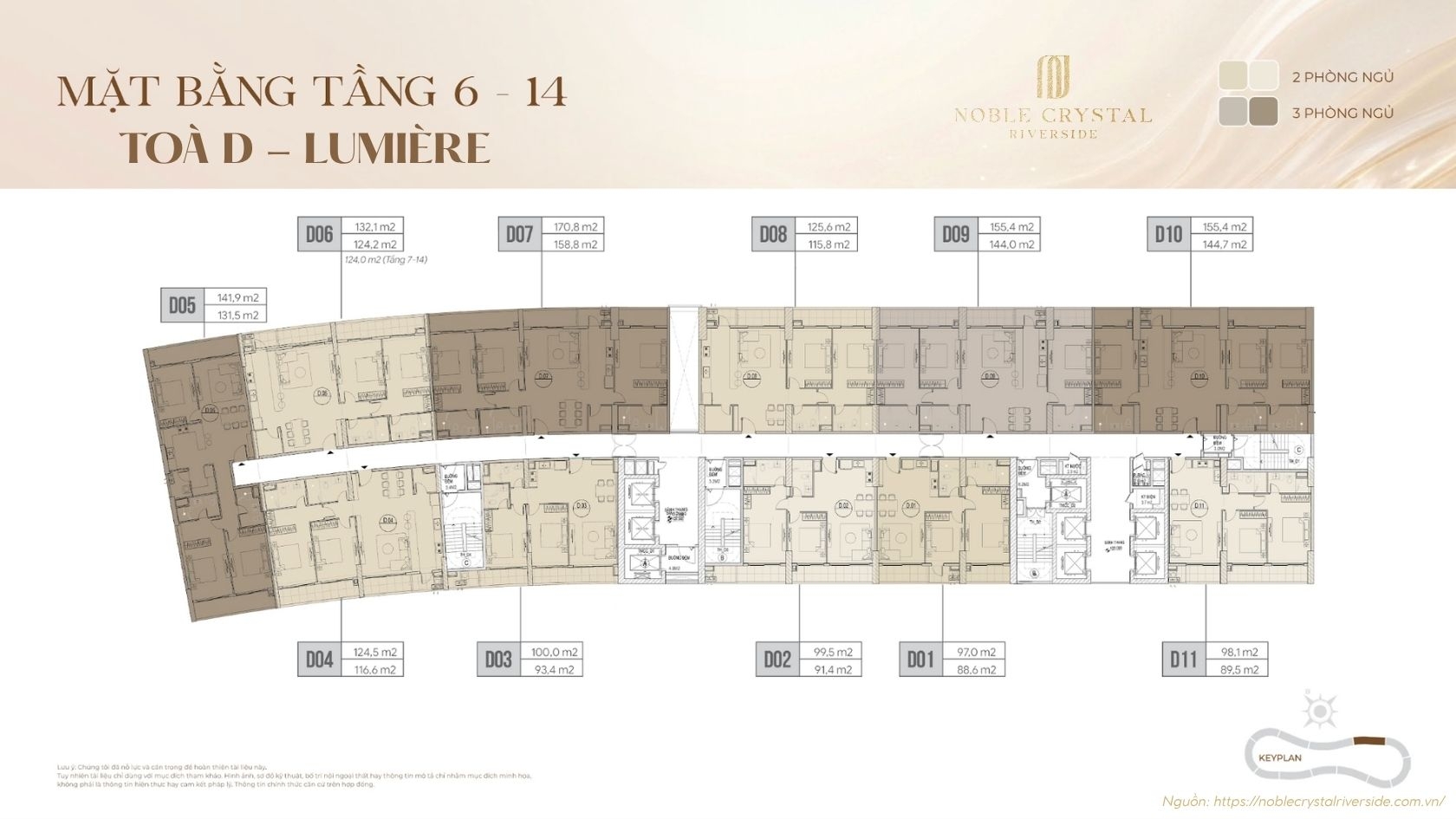 Mặt Bằng Toà D Lumière Noble Crystal Riverside