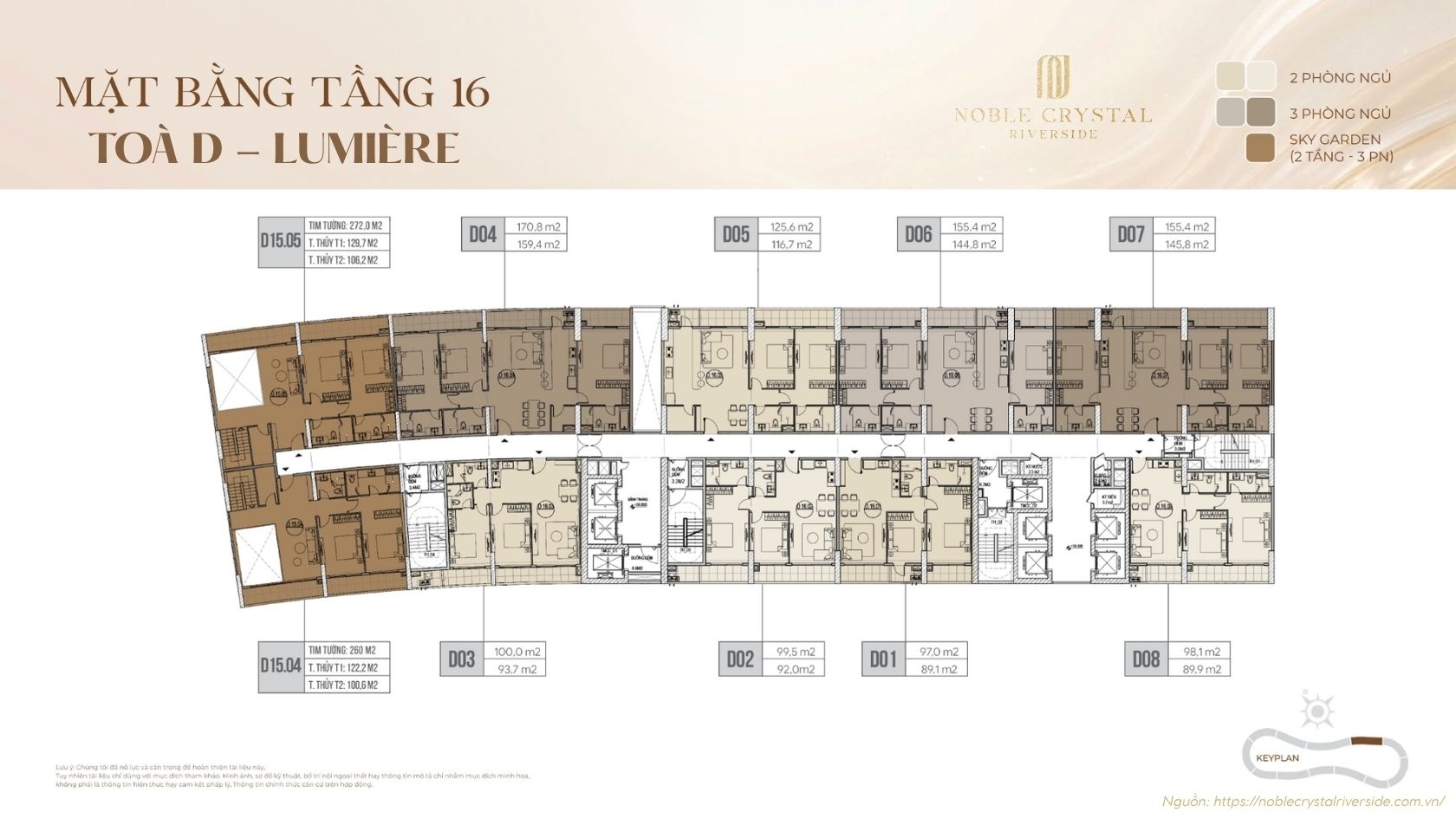Mặt Bằng Toà D Lumière Noble Crystal Riverside
