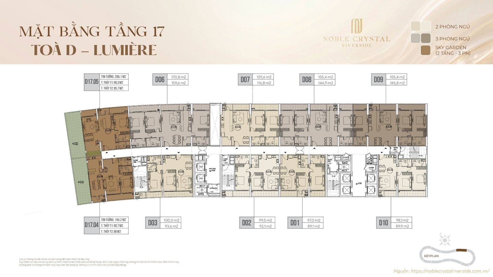 Mặt Bằng Toà D Lumière Noble Crystal Riverside