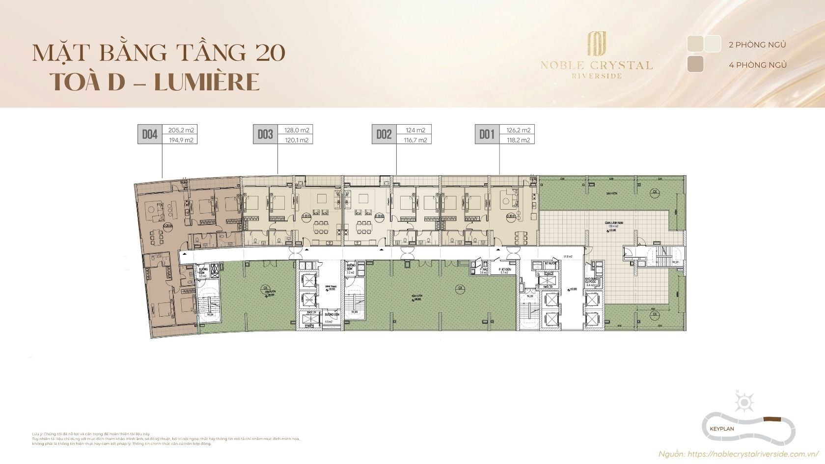 Mặt Bằng Toà D Lumière Noble Crystal Riverside
